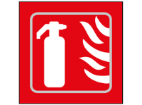 Fire extinguisher symbol sign.