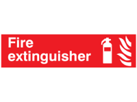 Fire extinguisher, mini safety sign.