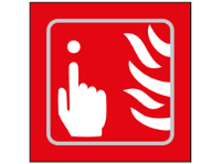 Fire alarm symbol sign.