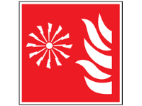 Fire alarm symbol safety sign.