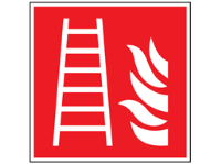 Fire ladder symbol safety sign.