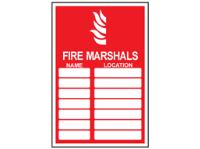 Fire marshals register sign