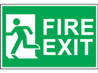 Fire exit, symbol facing left safety sign.