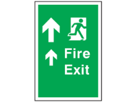 Fire exit safety floor symbol and text sign