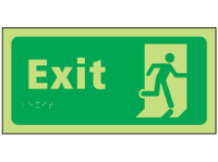 Exit photoluminescent sign.