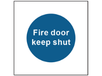 Fire door keep shut safety sign.