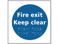 Fire door Keep clear sign.