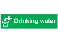 Drinking water, mini safety sign.
