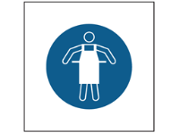 Aprons must be worn symbol safety sign.