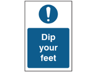 Dip your feet safety sign.