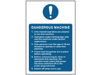 Dangerous machine safety sign.