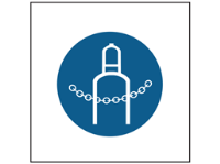 Cylinders must be secured symbol safety sign.