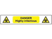 Danger Highly infectious symbol and text safety tape.