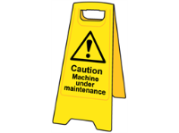 A-board, caution machine under maintenance