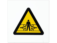 Entrapment hazard symbol safety sign.