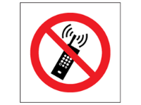 No mobile phones symbol safety sign.