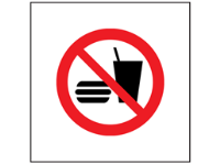 No eating or drinking symbol safety sign.