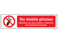 No mobile phones safety label.