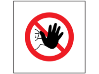 No access symbol safety sign.