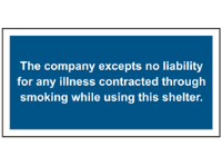Company smoking disclaimer sign