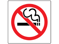 No smoking symbol safety sign (England).