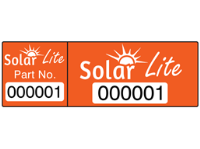 Assetmark dual serial number label (full design), 20mm x 60mm