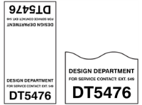 Assetmark cable wrap serial number label (black text), 100mm x 50mm