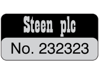 Assetmark foil serial number label (logo / full design), 12mm x 25mm