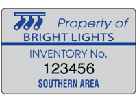 Assetmark+ serial number label (logo / full design), 32mm x 50mm