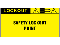 Safety lockout point label