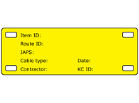 Cable tag, 35mm x 100mm, one colour print