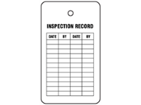 Inspection record tag.