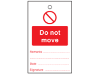 Do not move tag.