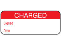 Charged maintenance label.