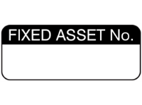 Fixed asset number maintenance label.