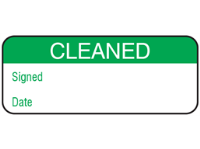 Cleaned maintenance label.