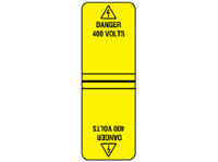 Danger 400 volts cable wrap label