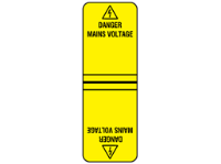 Danger mains voltage cable wrap label