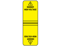 Danger high voltage cable wrap label
