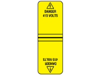 Danger 415 volts cable wrap label