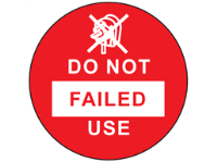 Failed do not use label.