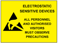 Electrostatic sensitive devices sign.