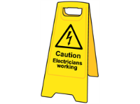 A-board, caution electricians working