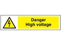 Danger High voltage, mini safety sign.