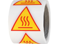 Hot surface symbol warning label