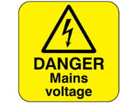 Danger mains voltage