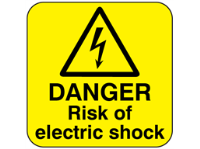 Danger risk of electric shock
