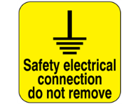 Safety electrical connection do not remove