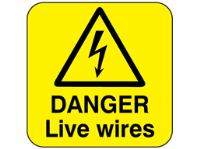 Danger live wires