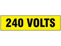 240 Volts label